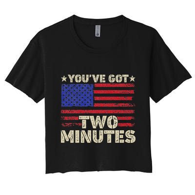 Kash Patel YouVe Got Two Minutes Interview Quote Humor Crop Top