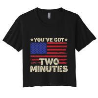 Kash Patel YouVe Got Two Minutes Interview Quote Humor Crop Top