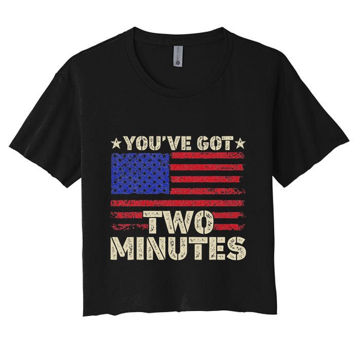 Kash Patel YouVe Got Two Minutes Interview Quote Humor Crop Top