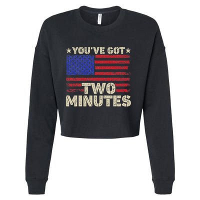 Kash Patel YouVe Got Two Minutes Interview Quote Humor Cropped Pullover Crew