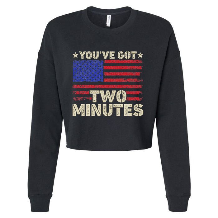 Kash Patel YouVe Got Two Minutes Interview Quote Humor Cropped Pullover Crew