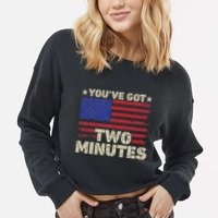 Kash Patel YouVe Got Two Minutes Interview Quote Humor Cropped Pullover Crew