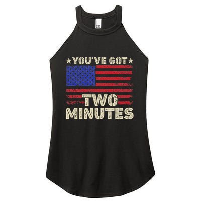 Kash Patel YouVe Got Two Minutes Interview Quote Humor Women's Perfect Tri Rocker Tank