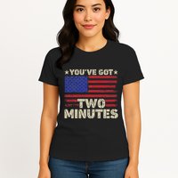 Kash Patel YouVe Got Two Minutes Interview Quote Humor Womens T-Shirt
