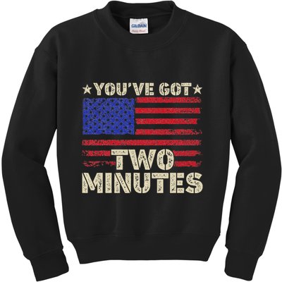 Kash Patel YouVe Got Two Minutes Interview Quote Humor Kids Sweatshirt