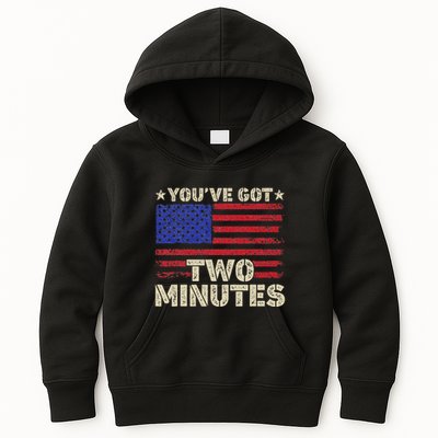 Kash Patel YouVe Got Two Minutes Interview Quote Humor Kids Hoodie