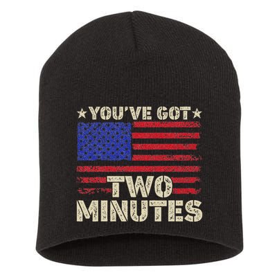 Kash Patel YouVe Got Two Minutes Interview Quote Humor Short Acrylic Beanie