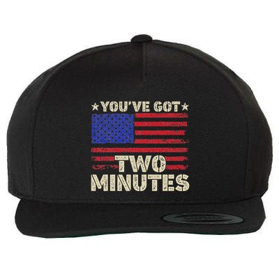 Kash Patel YouVe Got Two Minutes Interview Quote Humor Wool Snapback Cap