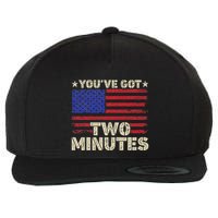 Kash Patel YouVe Got Two Minutes Interview Quote Humor Wool Snapback Cap