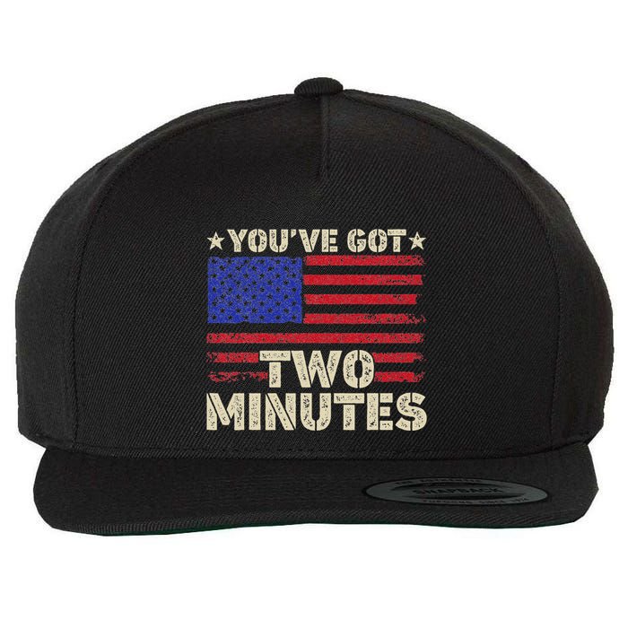 Kash Patel YouVe Got Two Minutes Interview Quote Humor Wool Snapback Cap