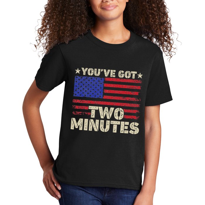 Kash Patel YouVe Got Two Minutes Interview Quote Humor Kids T-Shirt