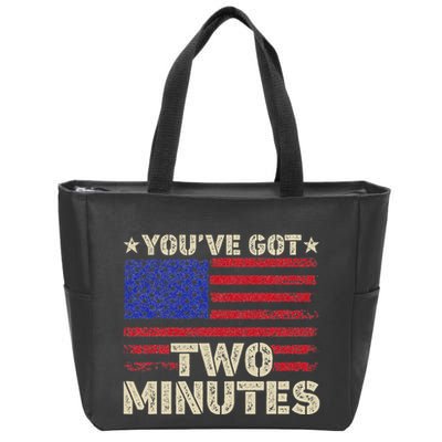 Kash Patel YouVe Got Two Minutes Interview Quote Humor Zip Tote Bag