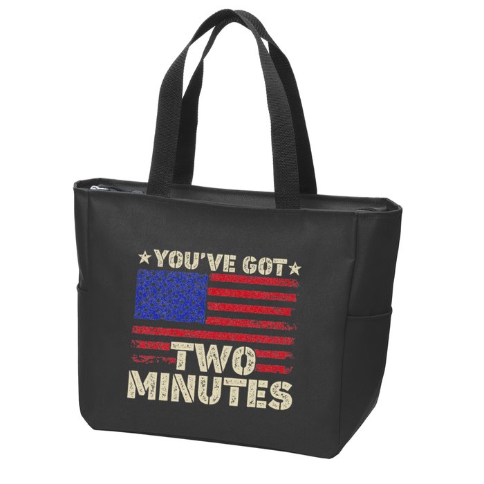 Kash Patel YouVe Got Two Minutes Interview Quote Humor Zip Tote Bag