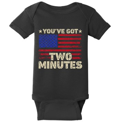 Kash Patel YouVe Got Two Minutes Interview Quote Humor Baby Bodysuit