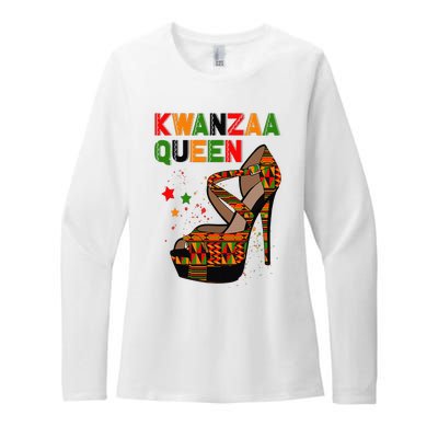 Kwanzaa Queen African American Africa Pride Black  Womens CVC Long Sleeve Shirt