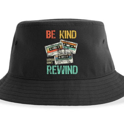 Kindness Quote Be Kind Words DonT Rewind Inspirational Sustainable Bucket Hat