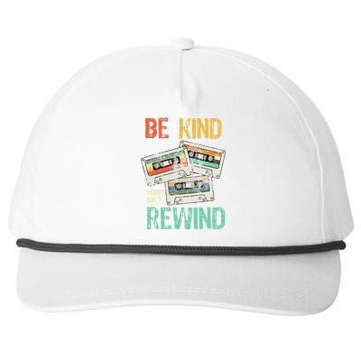 Kindness Quote Be Kind Words DonT Rewind Inspirational Snapback Five-Panel Rope Hat