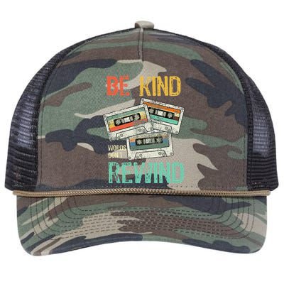 Kindness Quote Be Kind Words DonT Rewind Inspirational Retro Rope Trucker Hat Cap