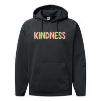 Kindness Quote Colorful Performance Fleece Hoodie