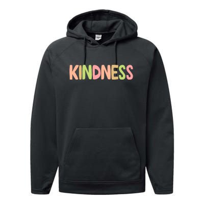 Kindness Quote Colorful Performance Fleece Hoodie