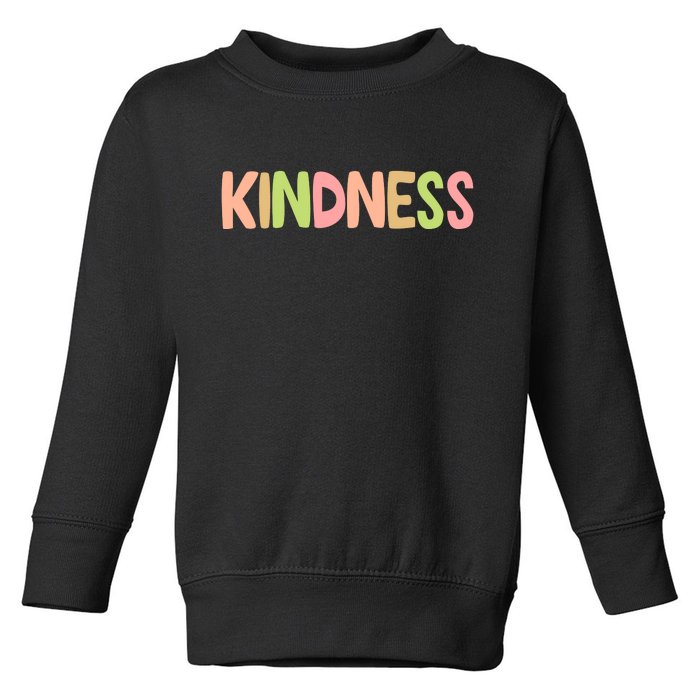 Kindness Quote Colorful Toddler Sweatshirt