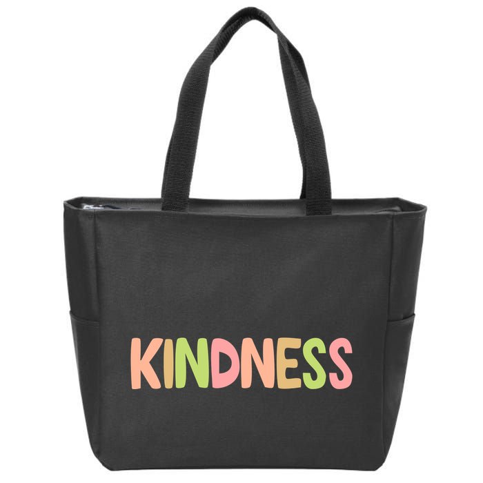 Kindness Quote Colorful Zip Tote Bag