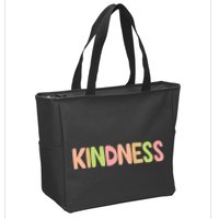 Kindness Quote Colorful Zip Tote Bag