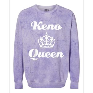 Keno Queen Casino Lover Colorblast Crewneck Sweatshirt