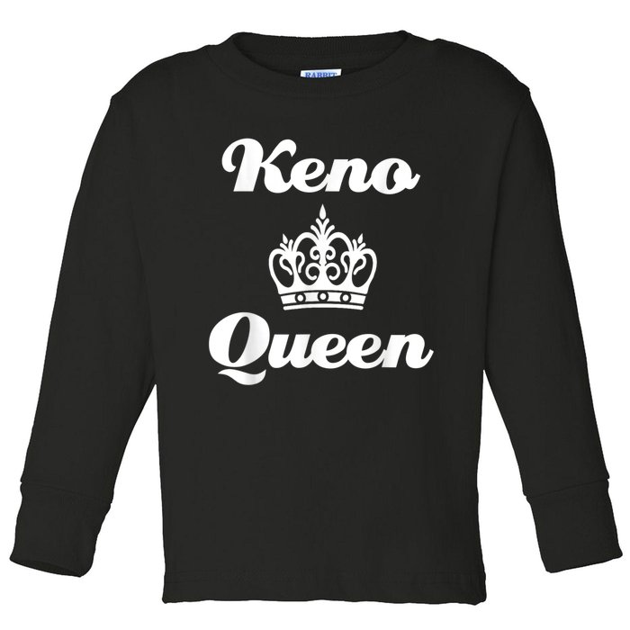 Keno Queen Casino Lover Toddler Long Sleeve Shirt