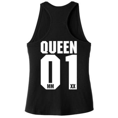 King & Queen 01 Family Matching Outfits Queen Mom Ladies PosiCharge Tri-Blend Wicking Tank