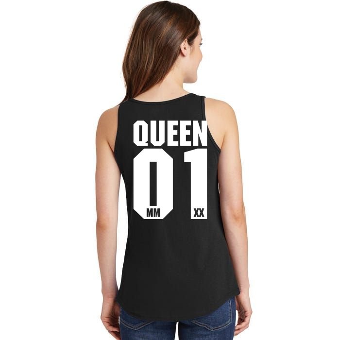 King & Queen 01 Family Matching Outfits Queen Mom Ladies Essential Tank