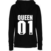 King & Queen 01 Family Matching Outfits Queen Mom Womens Funnel Neck Pullover Hood