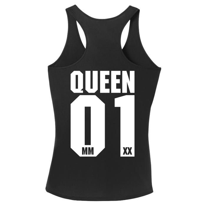 King & Queen 01 Family Matching Outfits Queen Mom Ladies PosiCharge Competitor Racerback Tank