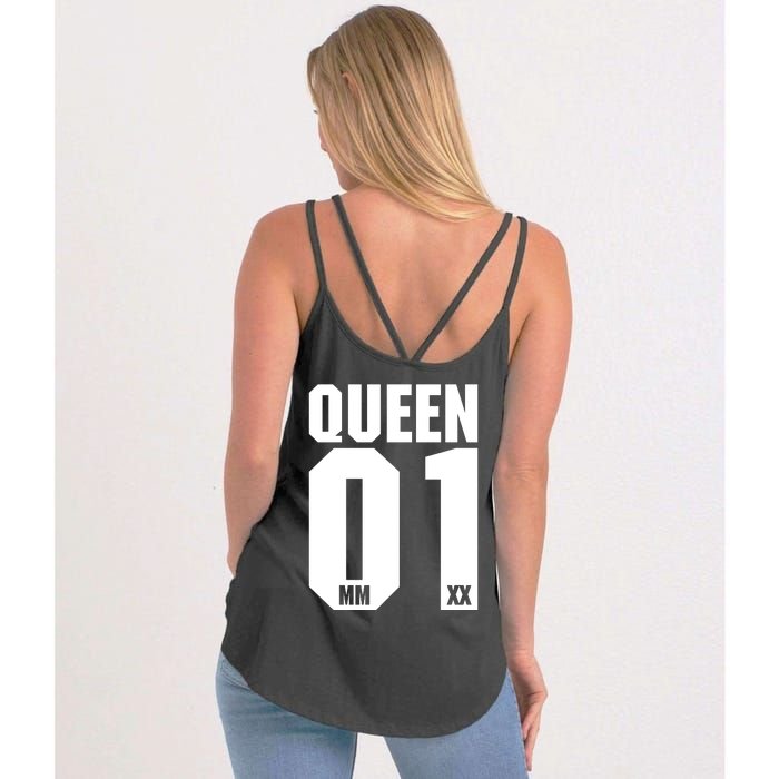 King & Queen 01 Family Matching Outfits Queen Mom Women's Strappy Tank