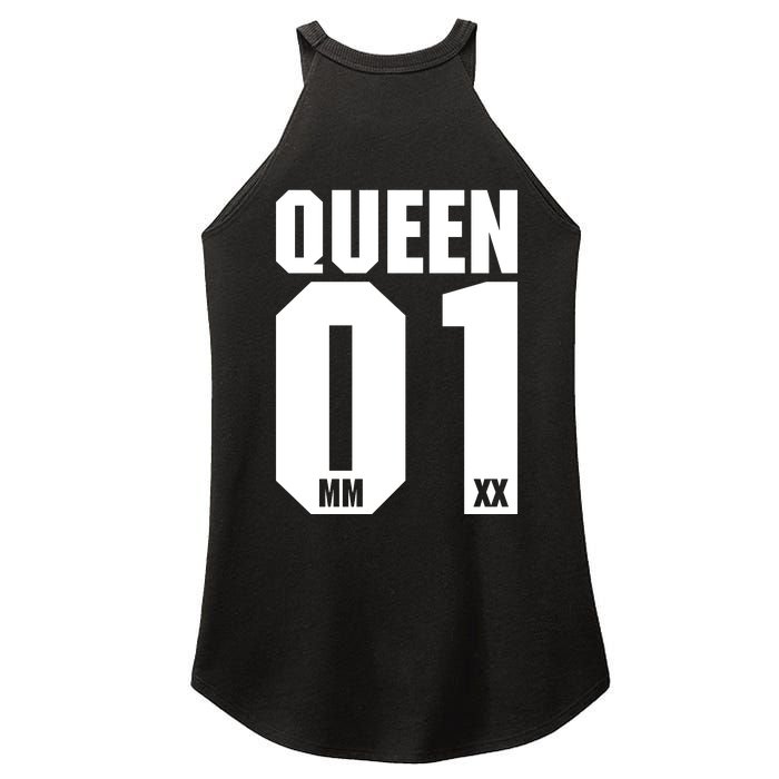 King & Queen 01 Family Matching Outfits Queen Mom Women's Perfect Tri Rocker Tank