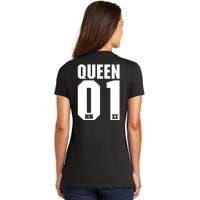 King & Queen 01 Family Matching Outfits Queen Mom Women's V-Neck T-Shirt