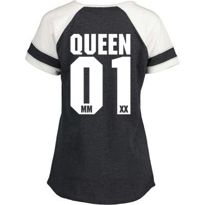 King & Queen 01 Family Matching Outfits Queen Mom Enza Ladies Jersey Colorblock Tee