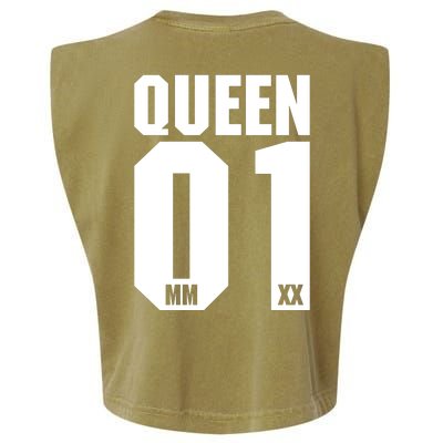 King & Queen 01 Family Matching Outfits Queen Mom Garment-Dyed Women's Muscle Tee