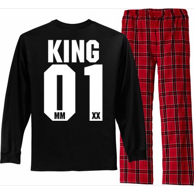 King & Queen 01 Family Matching Outfits King Dad Long Sleeve Pajama Set