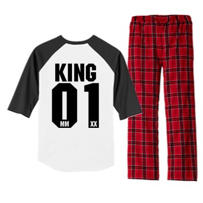 King & Queen 01 Family Matching Outfits King Dad Raglan Sleeve Pajama Set