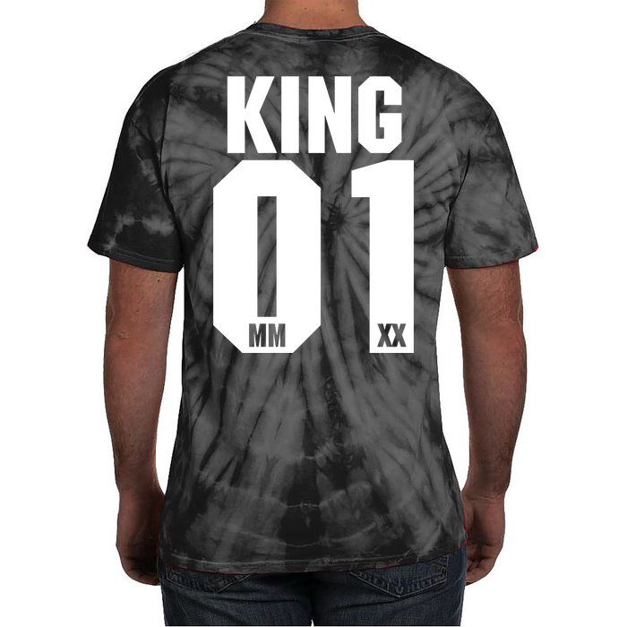 King & Queen 01 Family Matching Outfits King Dad Tie-Dye T-Shirt