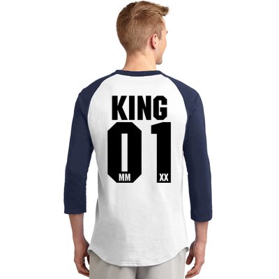 King & Queen 01 Family Matching Outfits King Dad Baseball Sleeve Shirt