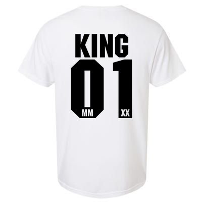 King & Queen 01 Family Matching Outfits King Dad Garment-Dyed Heavyweight T-Shirt