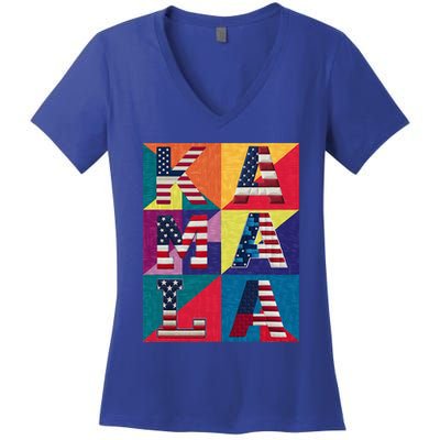 Kamala Quilt Women's V-Neck T-Shirt
