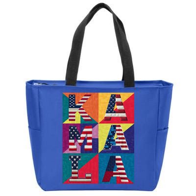 Kamala Quilt Zip Tote Bag