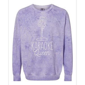 Karaoke Queen Microphone Musical Colorblast Crewneck Sweatshirt