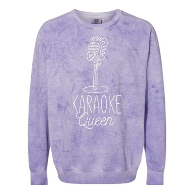 Karaoke Queen Microphone Musical Colorblast Crewneck Sweatshirt