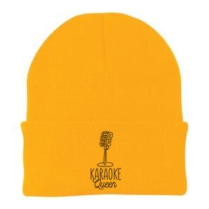 Karaoke Queen Microphone Musical Knit Cap Winter Beanie