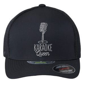 Karaoke Queen Microphone Musical Flexfit Unipanel Trucker Cap