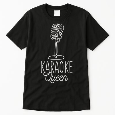 Karaoke Queen Microphone Musical Tall T-Shirt